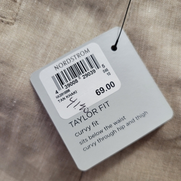 Nordstrom halogen taylor fit curvy fit Linen pants. Size 10 NWT - Picture 6 of 10